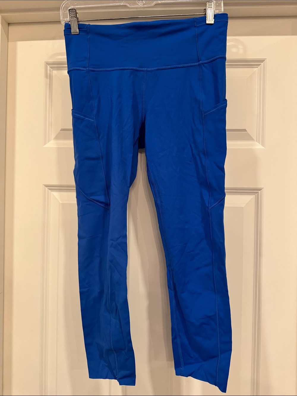 Lululemon Size 8 Royal Blue Athletic Leggings with Side Pockets